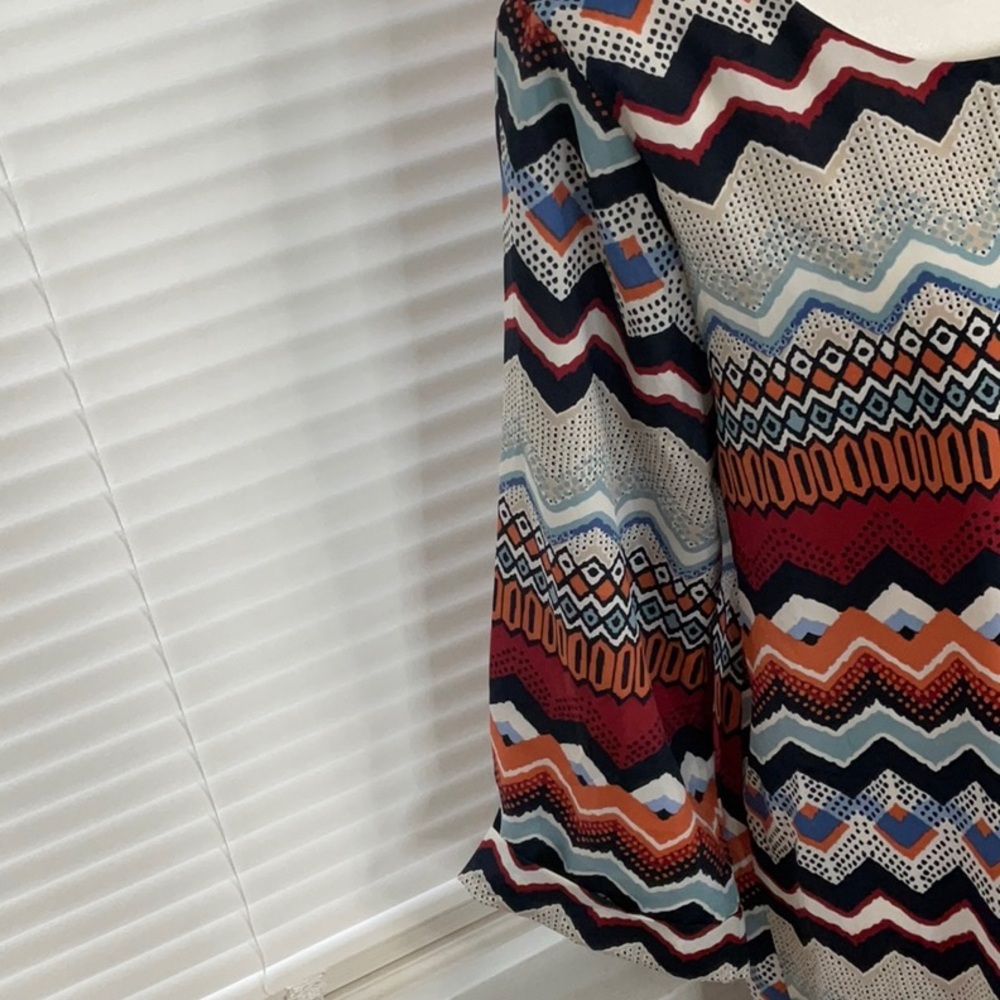 Multicolor Chevron Pattern Dress - Picture 5 of 13